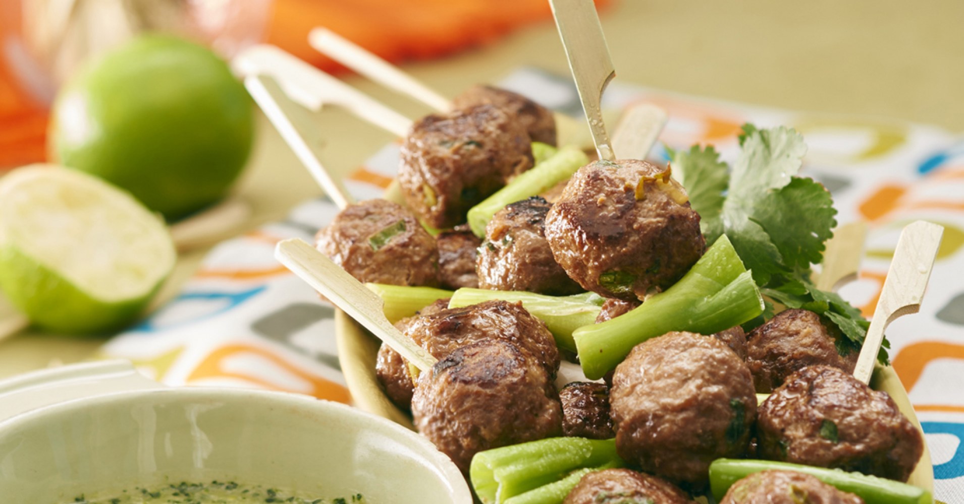 Pork Balls With Nam Jim Recipe | myfoodbook